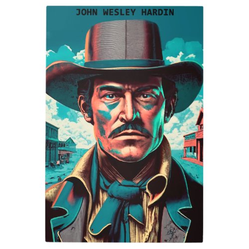 Texas Outlaw John Wesley Hardin Metal Print