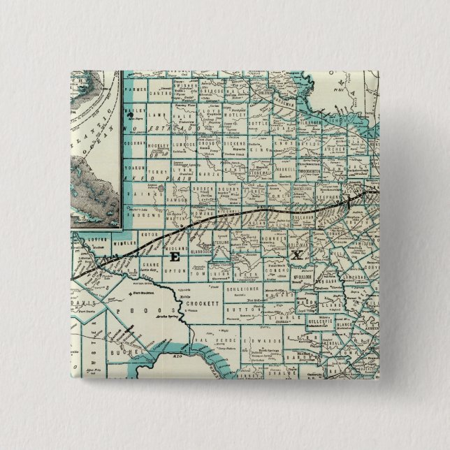 Texas Pacific Railway Button (Front)
