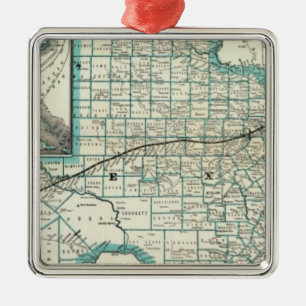 Texas Pacific Railway Metal Ornament