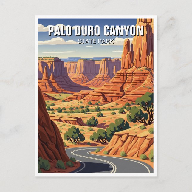 Texas Palo Duro Canyon State Park Travel Postcard (Front)