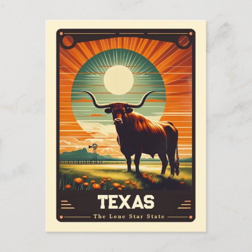 Texas  Patriotic Spirit Vintage Postcard