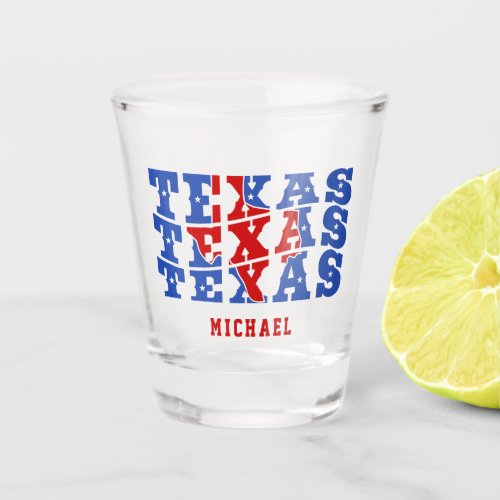 Texas Patriotic State Love USA Shot glass