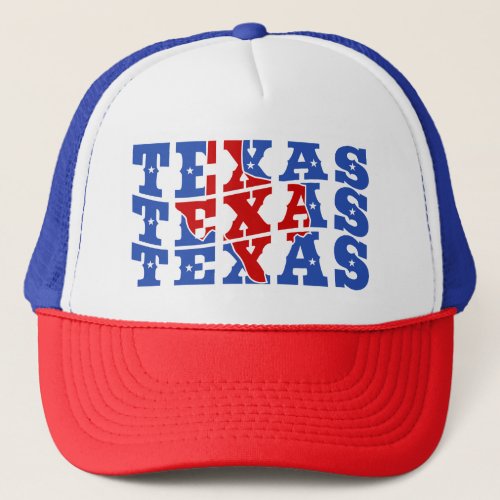 Texas Patriotic State Love USA Trucker Hat