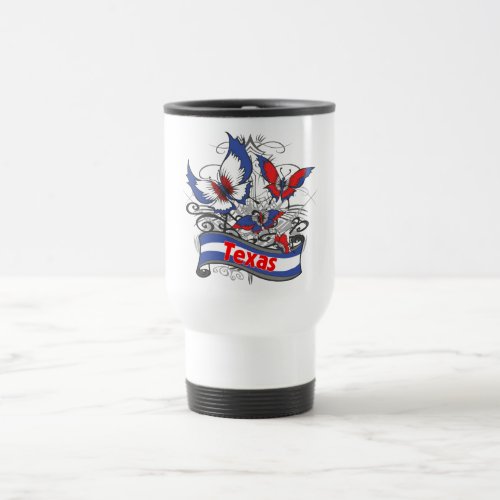 Texas Patriotism Butterfly Travel Mug