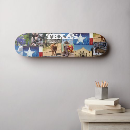 Texas Photo Mosaic Dd Brand Skateboard