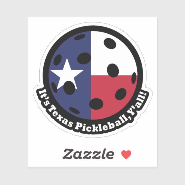 Texas Pickleball Sticker (Sheet)
