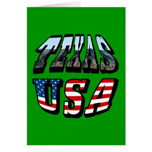 Texas Picture and Flag Text Cards (Front)