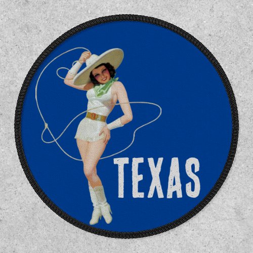 Texas Pin Up Girl _ Vintage Art Patch