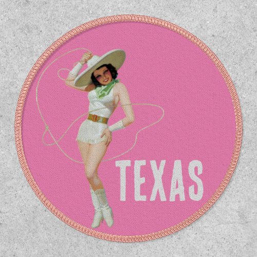 Texas Pin Up Girl _ Vintage Art Patch