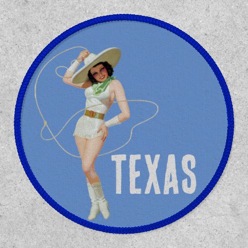 Texas Pin Up Girl _ Vintage Art Patch