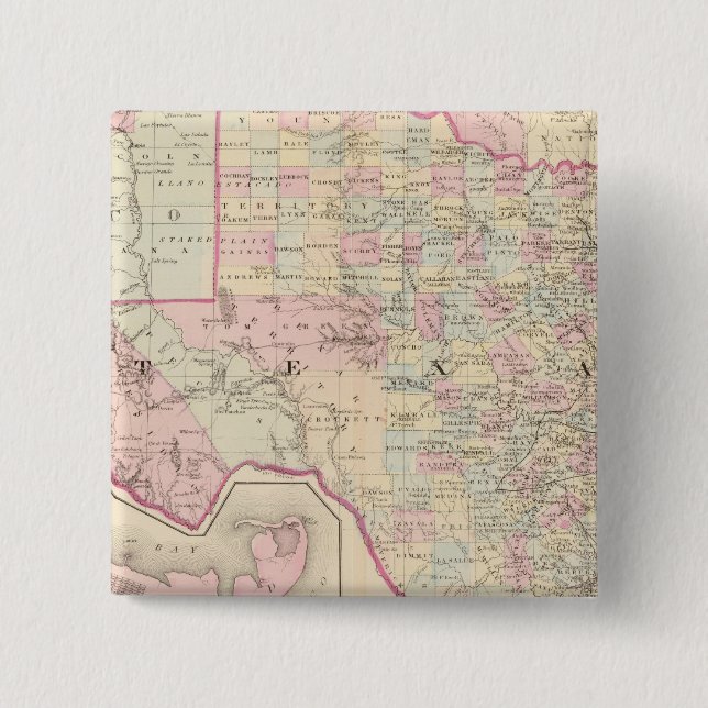 Texas Pinback Button (Front)
