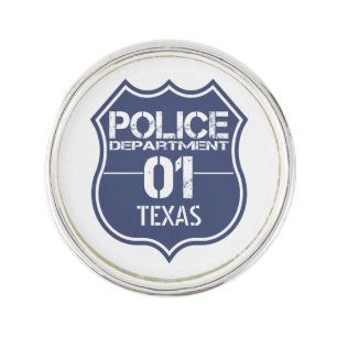 Texas Police Department Shield 01 Lapel Pin