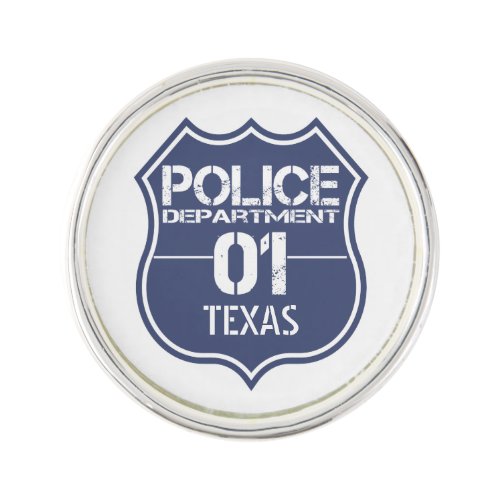 Texas Police Department Shield 01 Lapel Pin