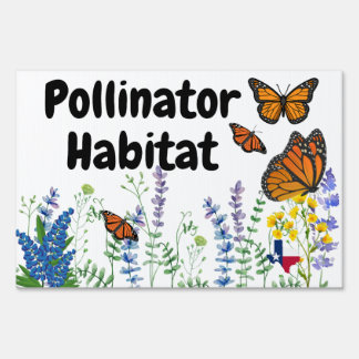 Texas Pollinator Habitat Sign