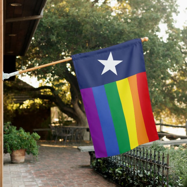 Texas Pride LGBT House Flag (In SItu)