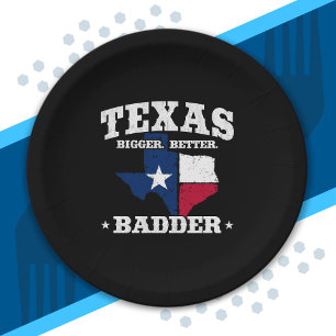 Texas Pride - Proud Texan - Texas State Flag Paper Plates