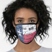 Texas Pride-Wordcloud Face Mask (Worn Her)