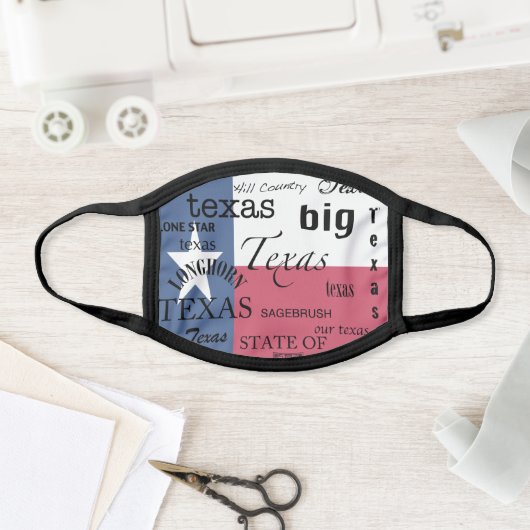 Texas Pride-Wordcloud Face Mask (Insitu)