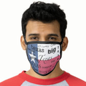 Texas Pride-Wordcloud Face Mask (Worn Him)