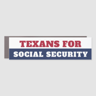 Texas Protect Social Security Custom  Car Magnet
