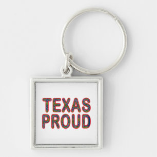 Texas Proud Bluebonnet Keychain