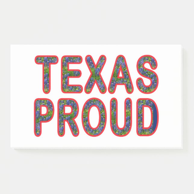 Texas Proud Bluebonnet Post-it Notes (Front)
