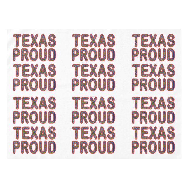 Texas Proud Bluebonnet Tablecloth (Front (Horizontal))