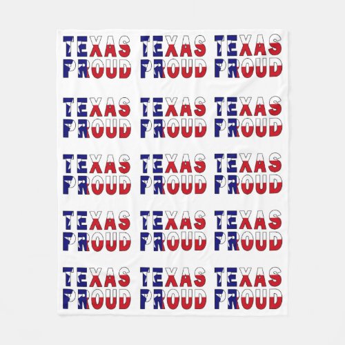 Texas Proud Flag Fleece Blanket