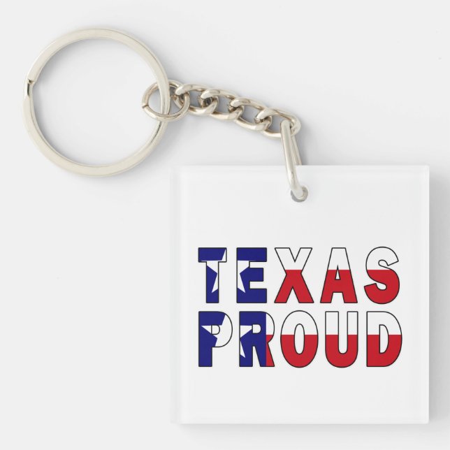 Texas Proud Flag Keychain (Front)