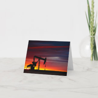 Texas Pumpjack at Sunset - small notecards
