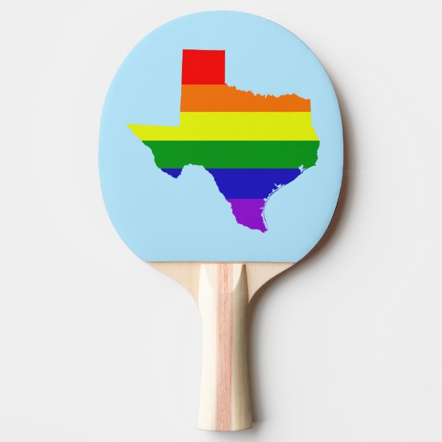 Texas Rainbow Ping-Pong Paddle (Front)