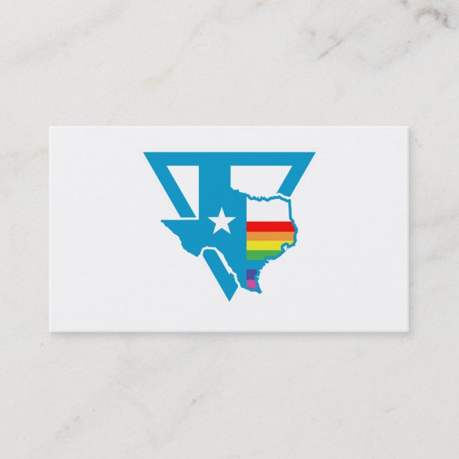 texas rainbow triangle business card (Front)