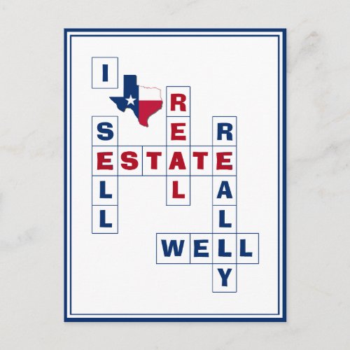 TEXAS Real Estate Realtor Postcard