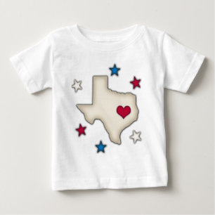 Texas Red Heart Baby T-Shirt