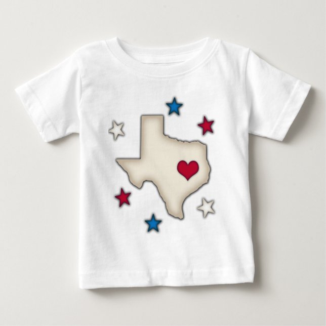Texas Red Heart Baby T-Shirt (Front)