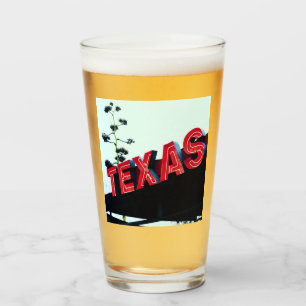 Texas Red Neon Lights USA America Glass