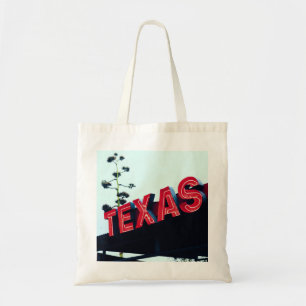 Texas Red Neon Lights USA America Tote Bag