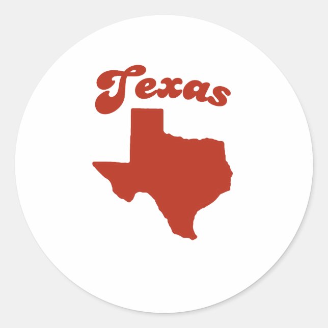TEXAS Red State Classic Round Sticker (Front)
