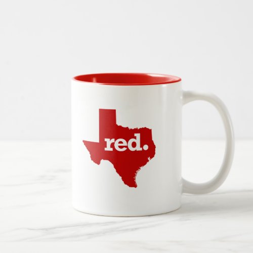 TEXAS RED STATE Two_Tone COFFEE MUG