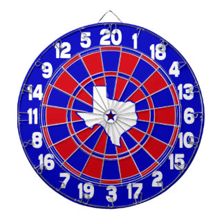 Texas Red White & Blue Dartboard With Darts