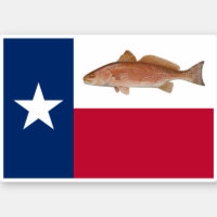 Texas Redfish Flag Sticker