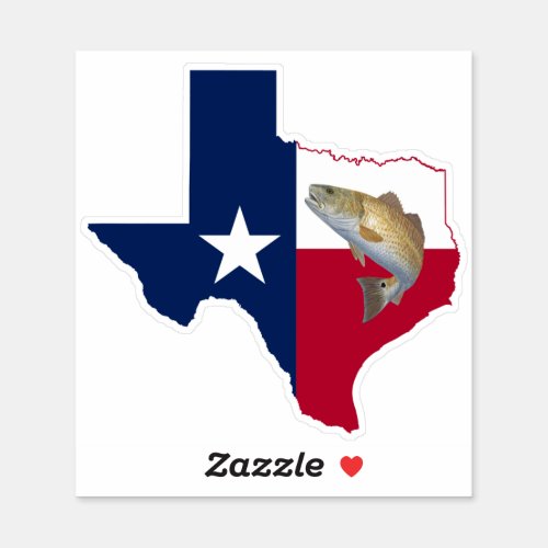 Texas Redfish Red Drum Sticker