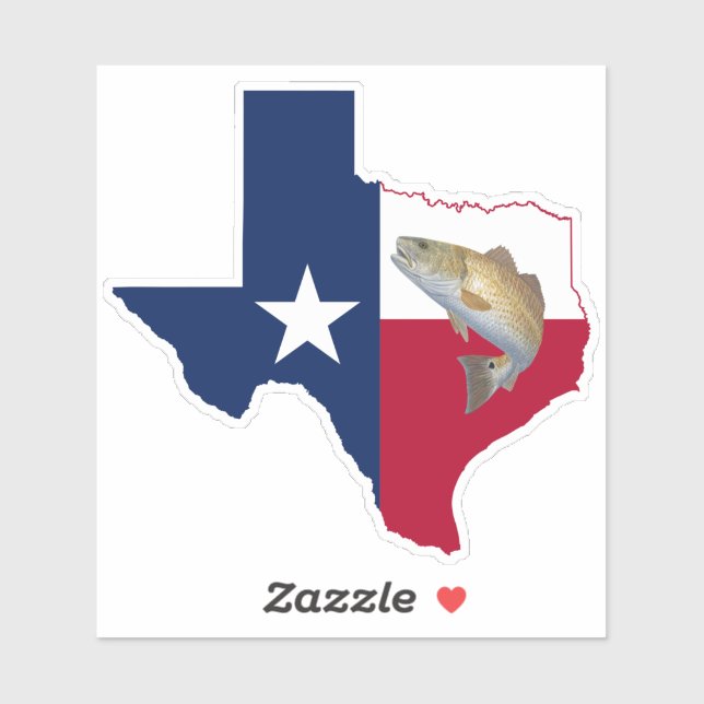 Texas Redfish Red Drum Sticker (Sheet)
