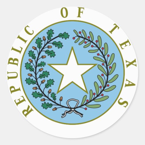 Texas Republic of Texas Seal Color