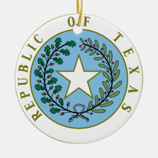 Texas (Republic of Texas Seal Color) Ceramic Ornament