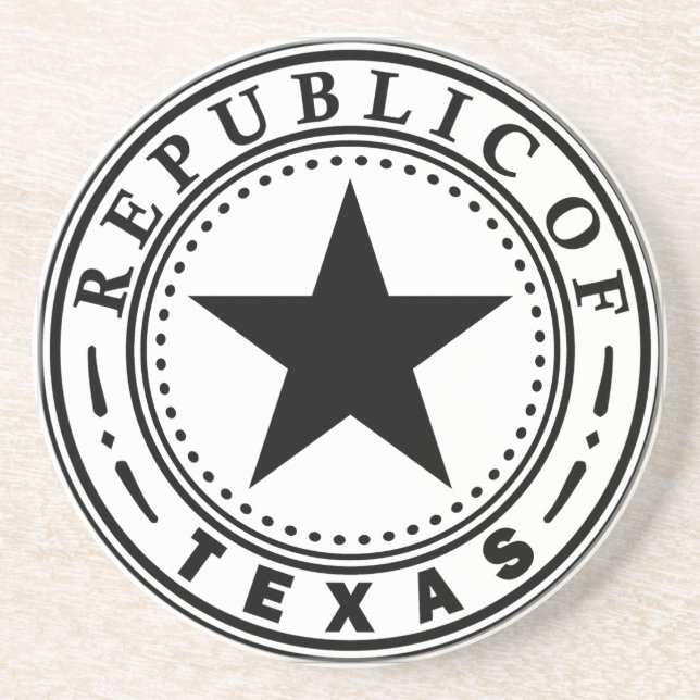 Texas (Republic of Texas Seal) Drink Coaster (Front)