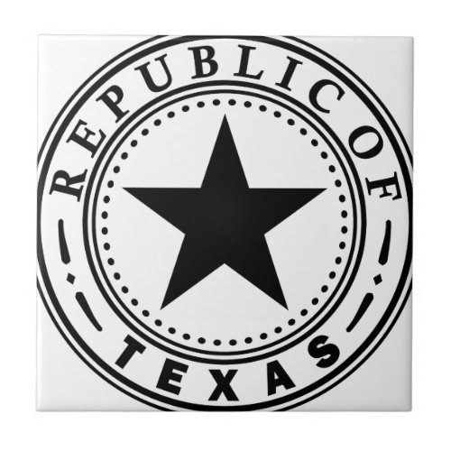 Texas Republic of Texas Seal Tile