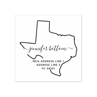 Texas return address business rubber stamp