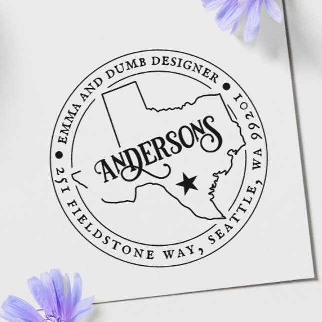 Texas Return Address Stamp Self-Inking ModernStamp (Creator Uploaded)