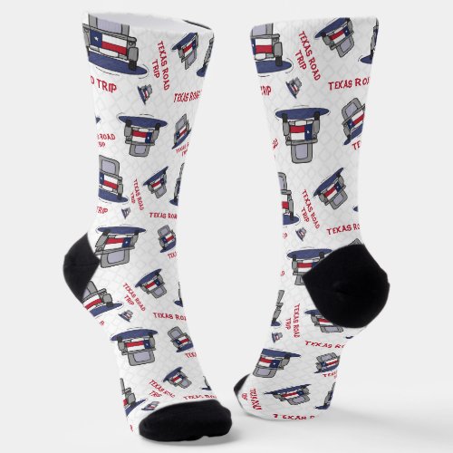 Texas Road Trip State Flag Truck Socks